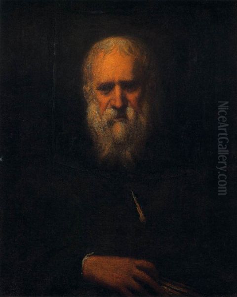self-portrait with a Book Oil Painting by Jacopo Tintoretto