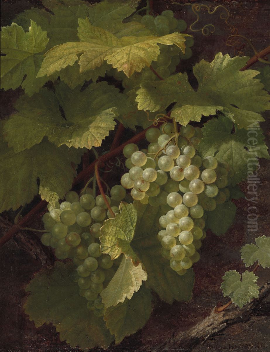 Green grapes Oil Painting by William Hammer
