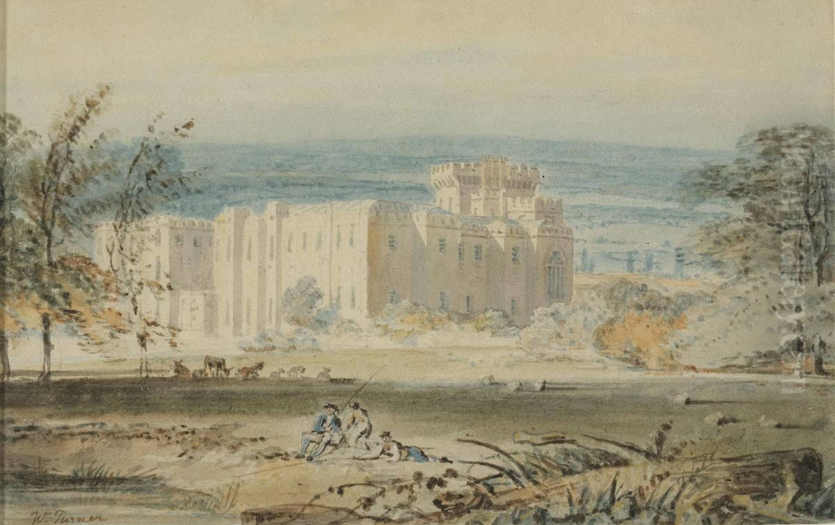 Hampton Court, Herefordshire, Seen from the Southeast Oil Painting by J. M. W. Turner