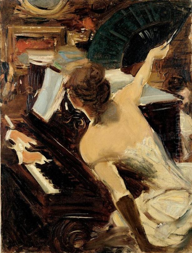 The Mondona Singer Oil Painting by Giovanni Boldini