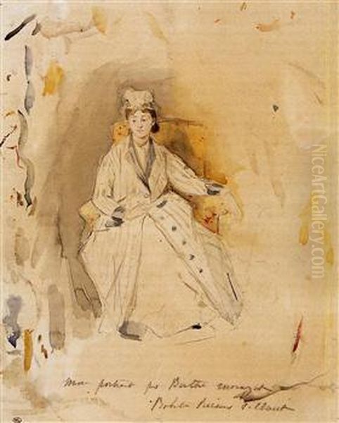 Portrait of madame Pillaut Oil Painting by Berthe Morisot