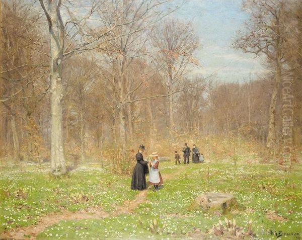 Woods In Spring. Oil Painting by H. A. Brendekilde