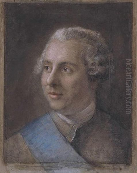Study for the face of Louis, Dauphin of France (1729-1765) Oil Painting by Jean-Martial Fredou