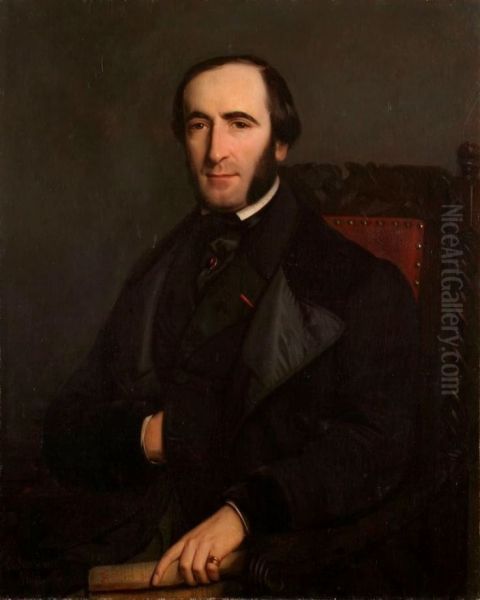 Portrait de Louis de La Saussaye Oil Painting by Emma Leroux de Lincy