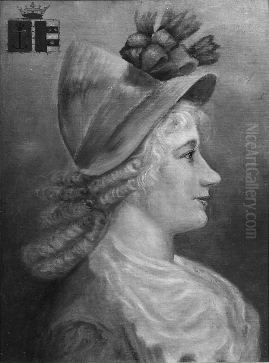 Hedevig Anker Oil Painting by Frederik Petersen