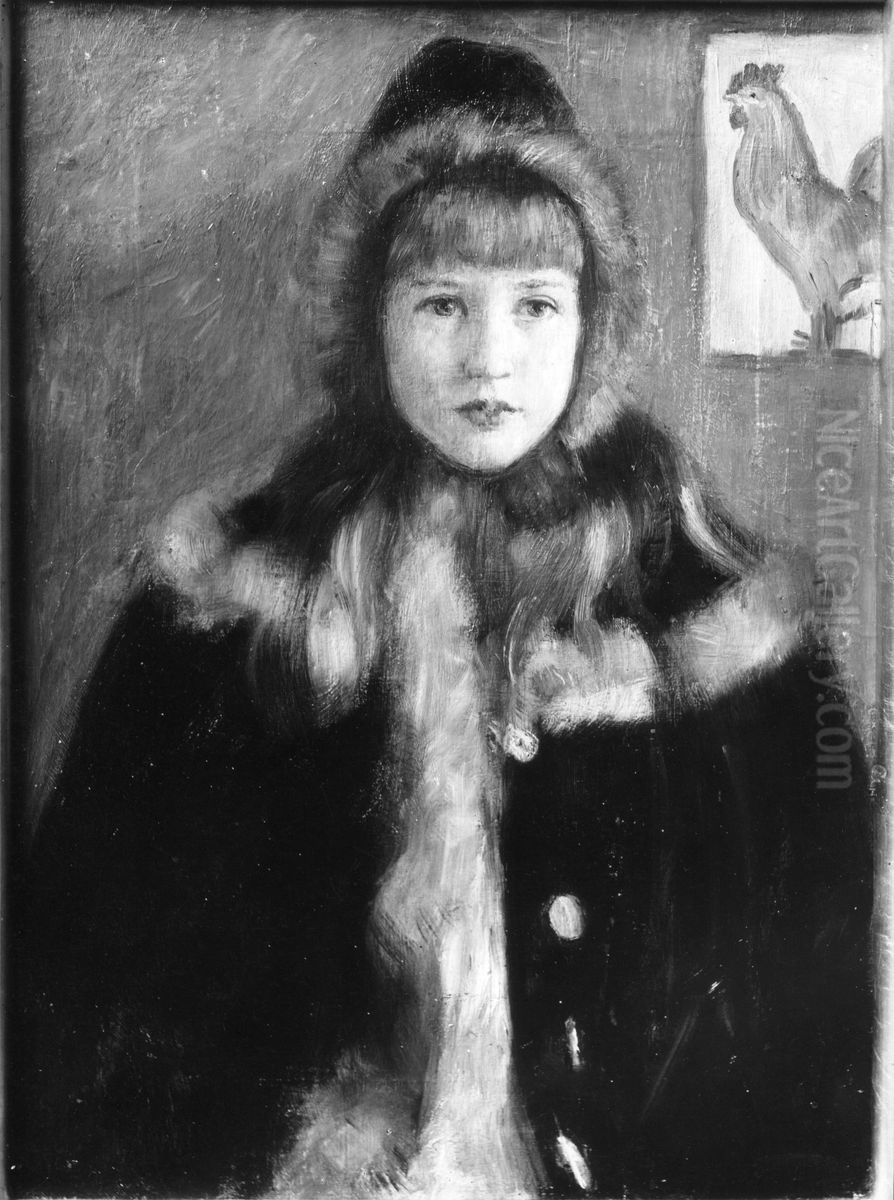 Karen Inga Basker Werenskiold Oil Painting by Erik Werenskiold Karen Inga Basker Werenskiold Oil Painting by Erik Werenskiold