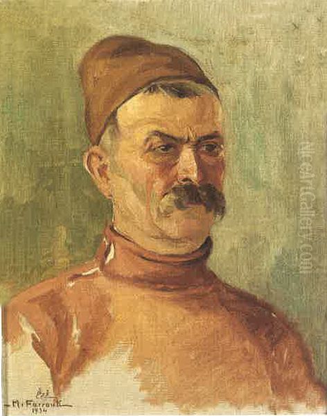 The Oil Seller. Oil Painting by Moustafa Farroukh