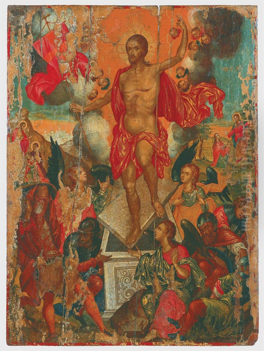 The Resurrection (Moskos) Oil Painting by Elias Moskos The Resurrection (Moskos) Oil Painting by Elias Moskos