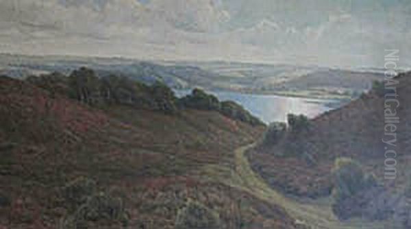 Landskab (1922) Oil Painting by Hans Agersnap