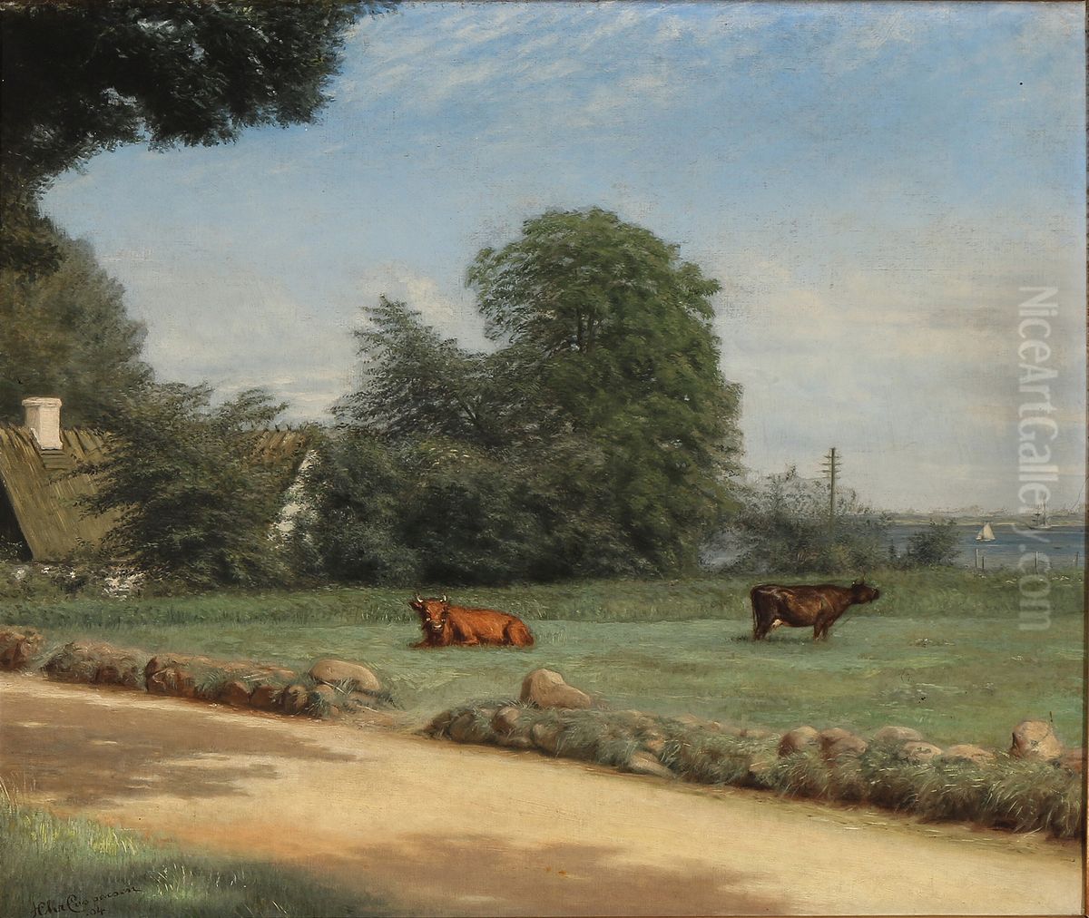 The Forest Guards House in Skotterup Oil Painting by unknown