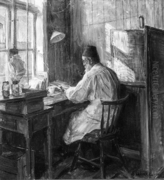 Hjalmar Wasler Oil Painting by August Eiebakke