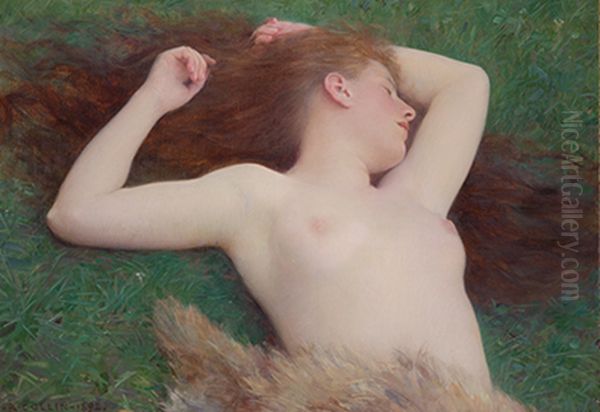 The Sleeping Oil Painting by Raphael Collin
