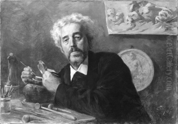 Ivar Throndsen Oil Painting by Wilhelm Peters