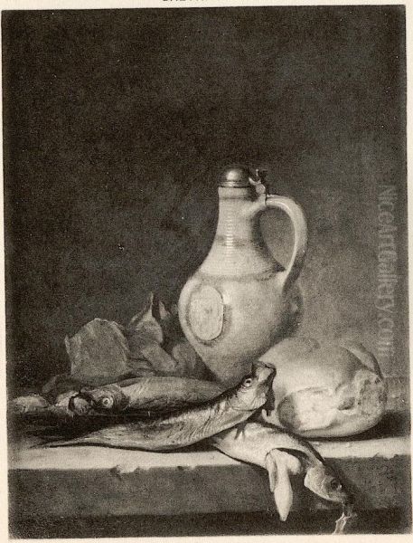 Fish still life Oil Painting by Balthasar Prins