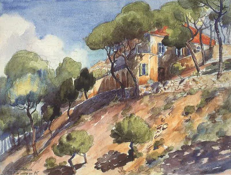 Souq Al-Gharb. Oil Painting by Moustafa Farroukh