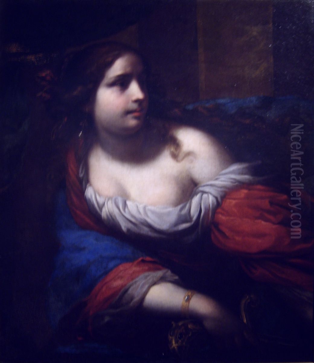 Judith s'emparant de l'epee d'Holopherne Oil Painting by Simone Pignoni