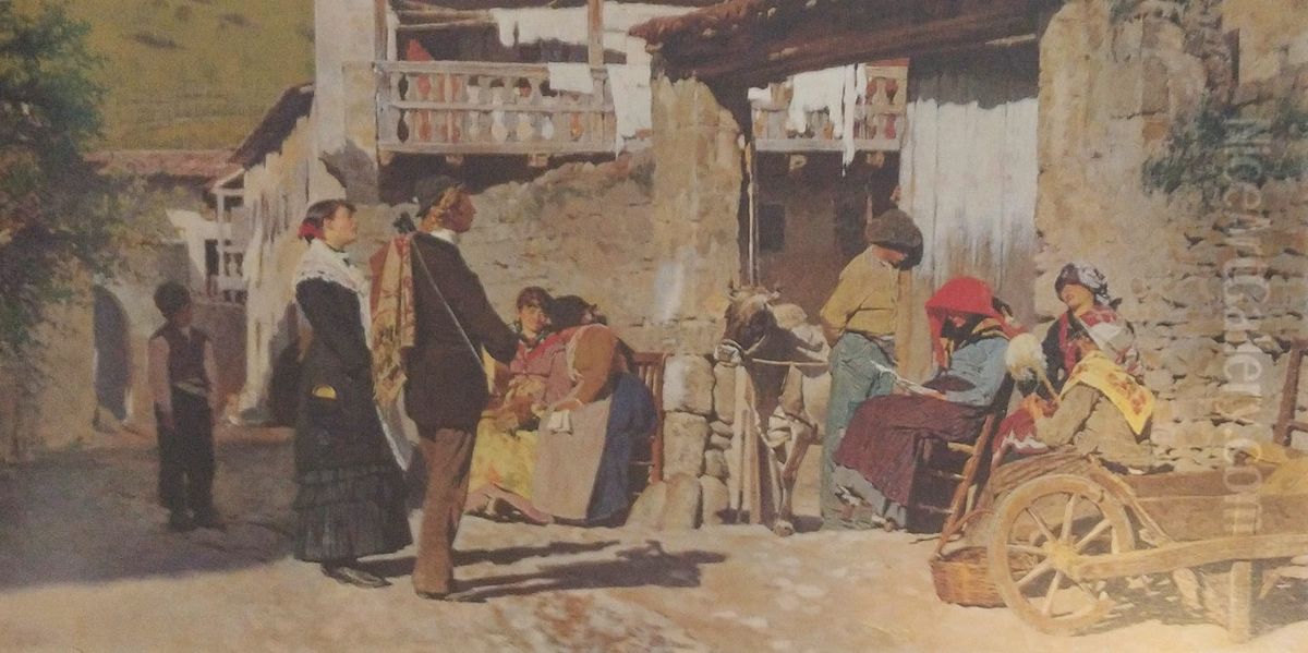 I cantastore Oil Painting by Pietro Pajetta