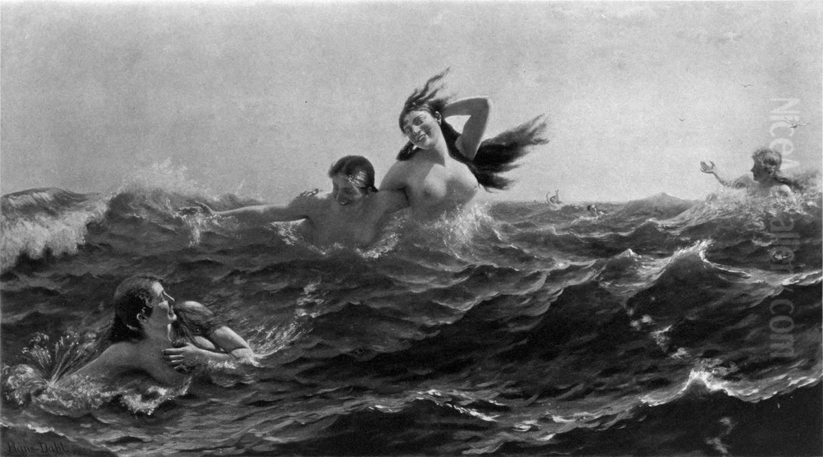The Daughter of Ran Oil Painting by Hans Dahl