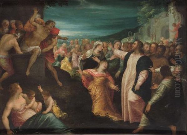 Resurrection of Lazarus Oil Painting by Hans Rottenhammer