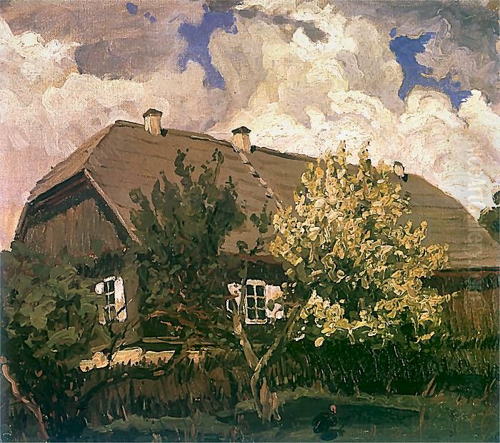 Manor house in Bohdanow. Oil Painting by Ferdynand Ruszczyc