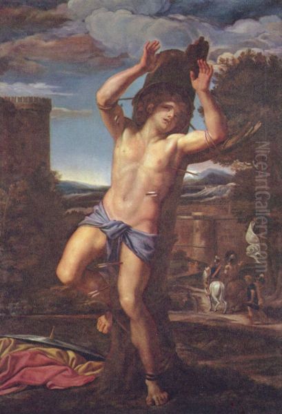 S Sebastian Oil Painting by Domenichino
