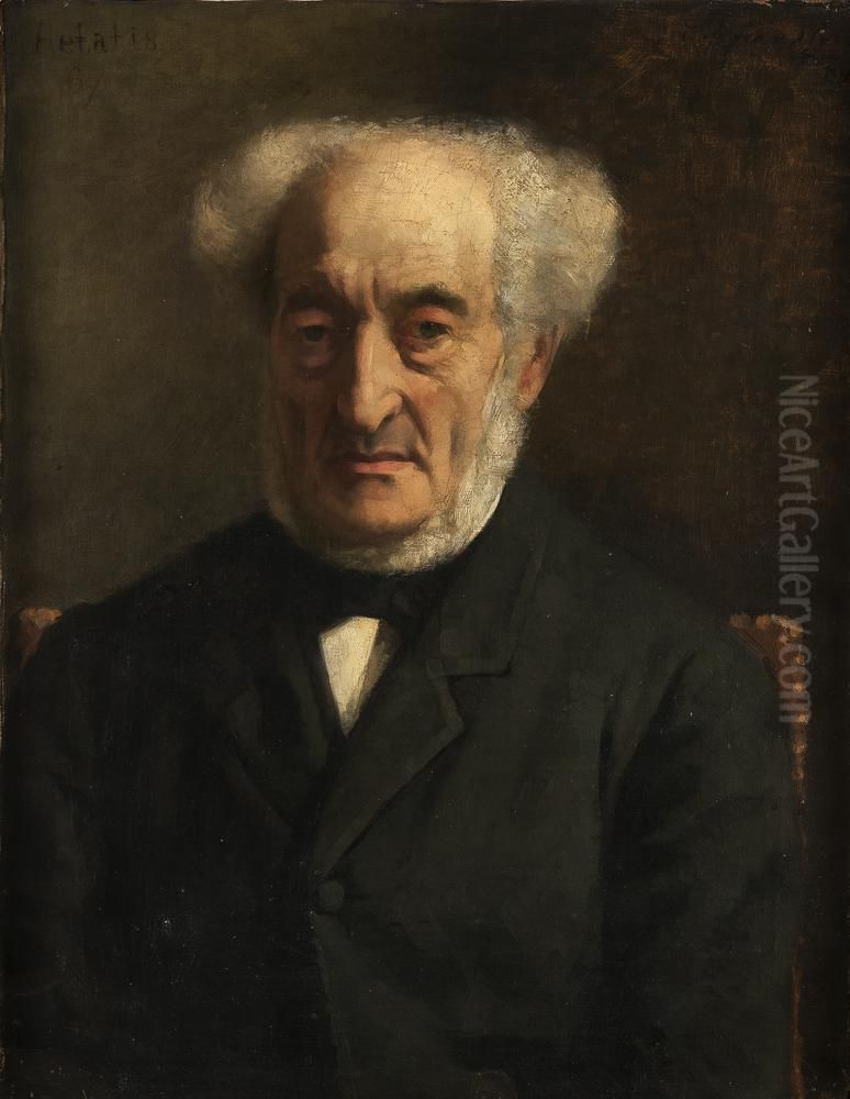 Salomon Simon Frankfort Oil Painting by Eduard Frankfort Salomon Simon Frankfort Oil Painting by Eduard Frankfort