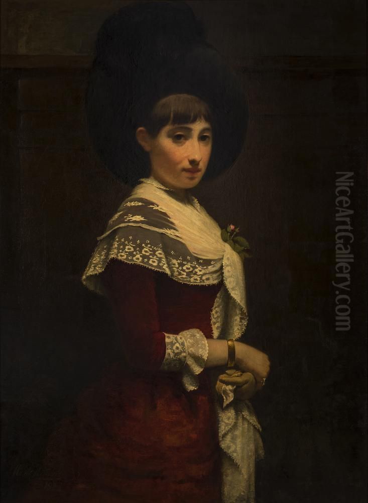 Damesportret Oil Painting by Meijer de Haan