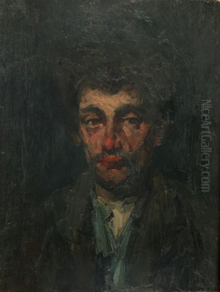 Man met ringbaard Oil Painting by Meijer de Haan