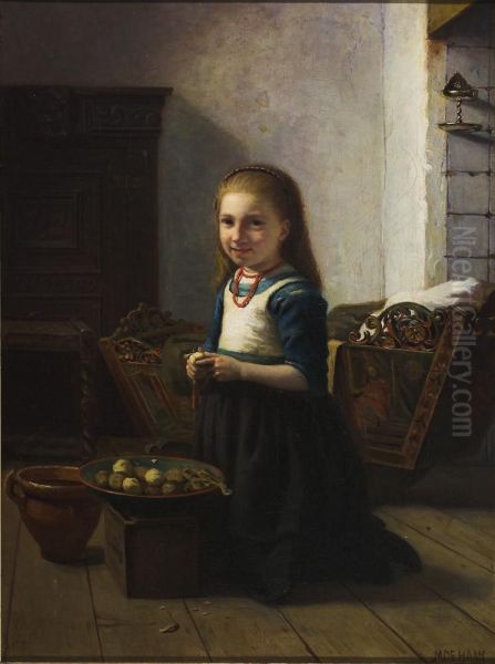 De kleine Huishoudster Oil Painting by Meijer de Haan