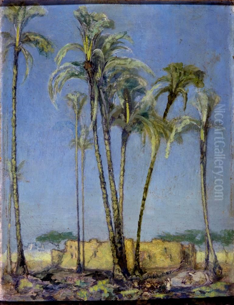 Morning in Egypt Oil Painting by Joseph Jacob Isaacson