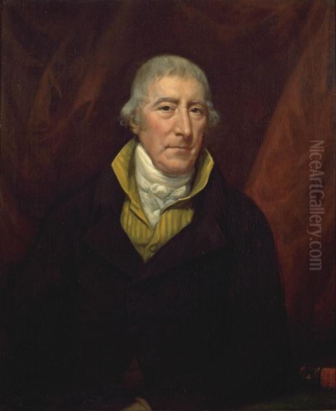 Portrait of Mozes Salvador (1748-1824) Oil Painting by James Northcote