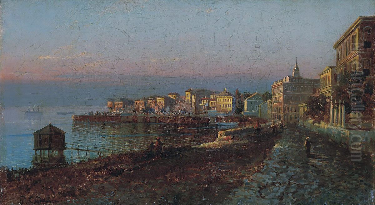 Seashore Oil Painting by Rufin Sudkovsky