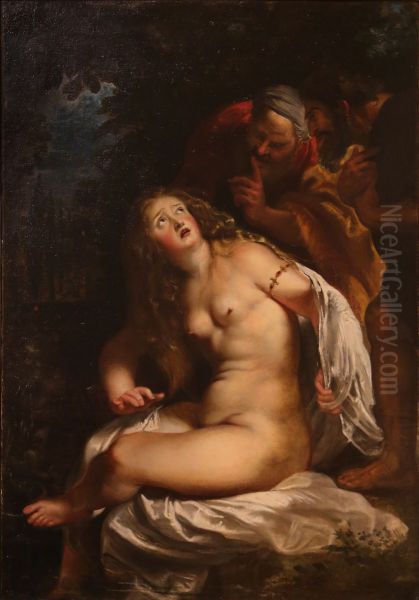 Susanna en de oudsten Oil Painting by Peter Paul Rubens