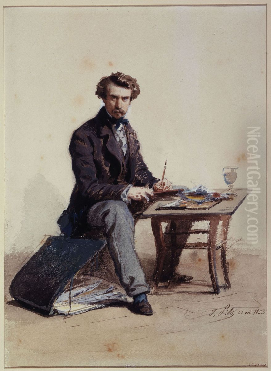 Portrait of the artist Oil Painting by Isidore Pils