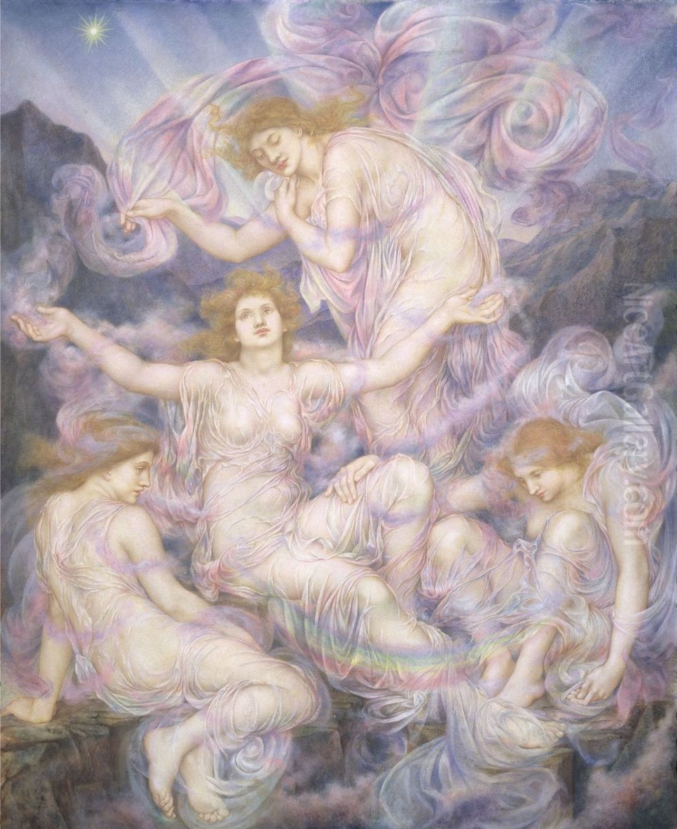 Daughters of the Mist Oil Painting by Evelyn de Morgan