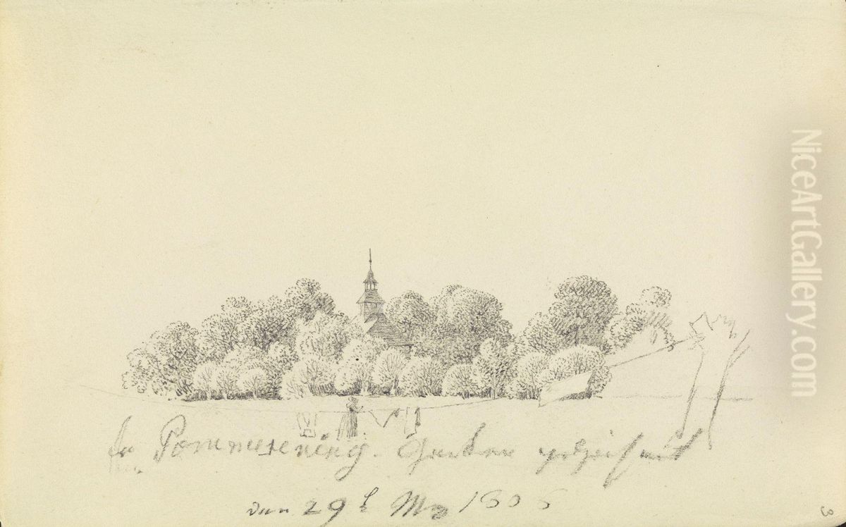 Frau beim Wascheaufhangen vor einer Kapelle Oil Painting by Caspar David Friedrich Frau beim Wascheaufhangen vor einer Kapelle Oil Painting by Caspar David Friedrich