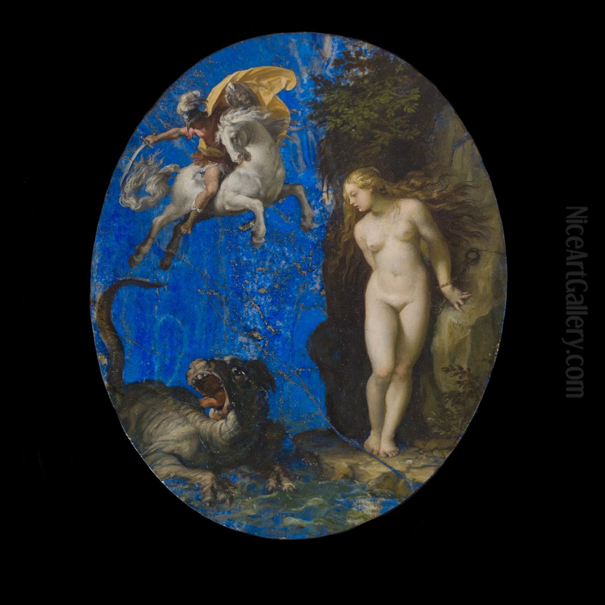 Perseus Rescuing Andromeda Oil Painting by Giuseppe Cesari