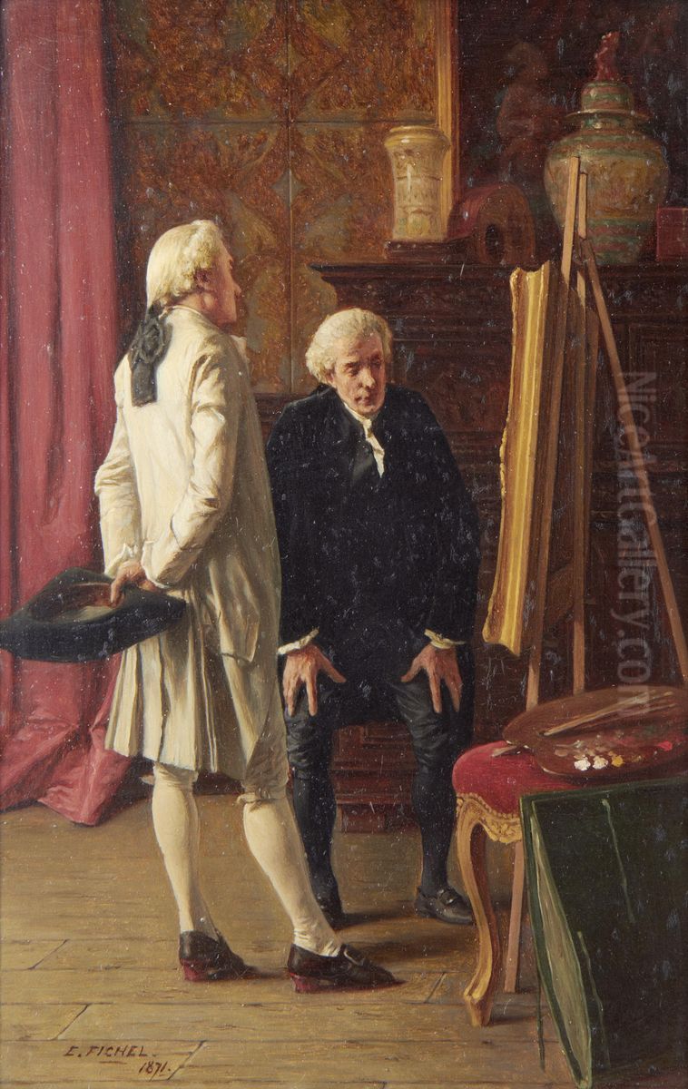 The Connoisseurs Oil Painting by Eugene Fichel