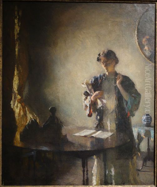 Figure in a Room Oil Painting by Frank Weston Benson