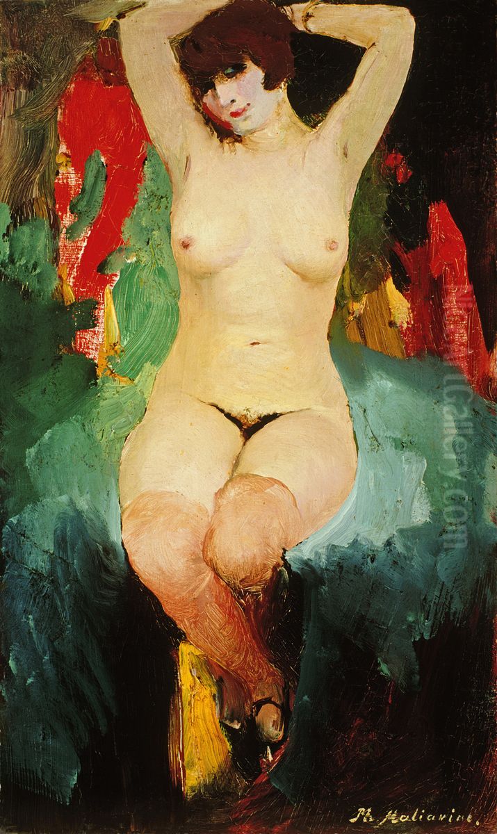 Nude female Oil Painting by Filipp Malyavin
