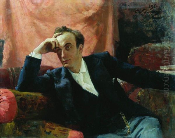 Portrait of actor Grigory Grigorievich Ghe Oil Painting by Repin Iliya
