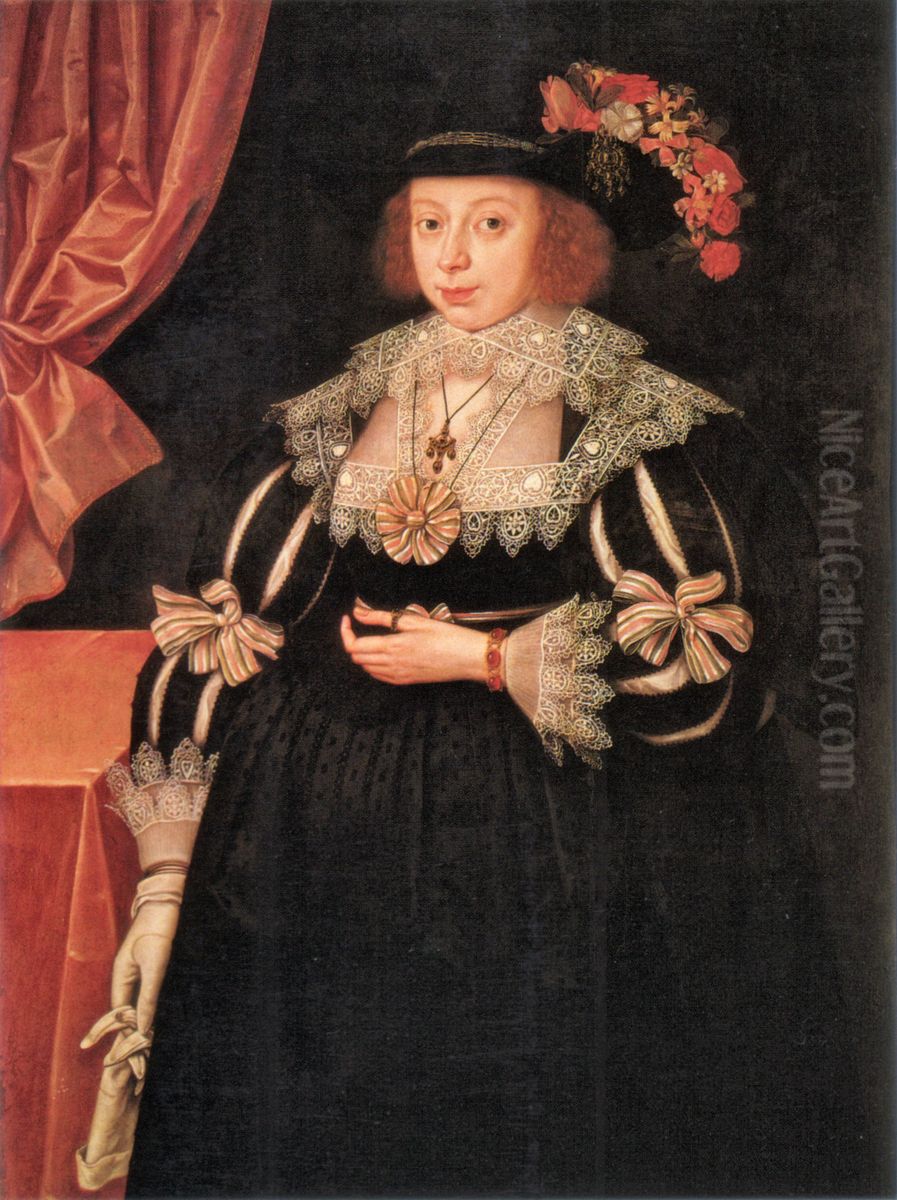 Anne Hale, Mrs Hoskins Oil Painting by Marcus Gheeraerts the Younger