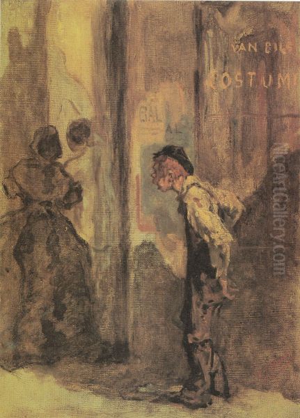 L'Entree au bal Oil Painting by Felicien Rops