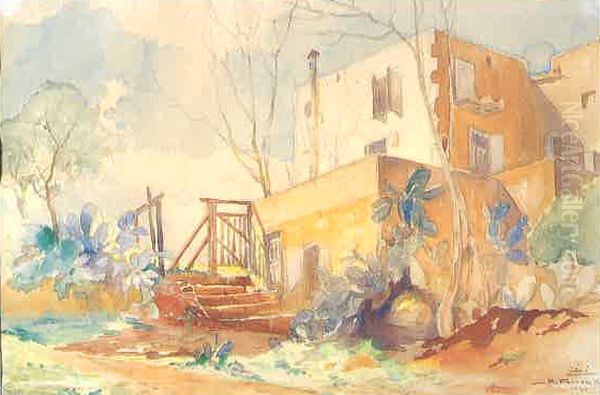 A House in Beirut. Oil Painting by Moustafa Farroukh