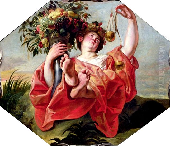 Libra, from the Signs of the Zodiac Oil Painting by Jacob Jordaens