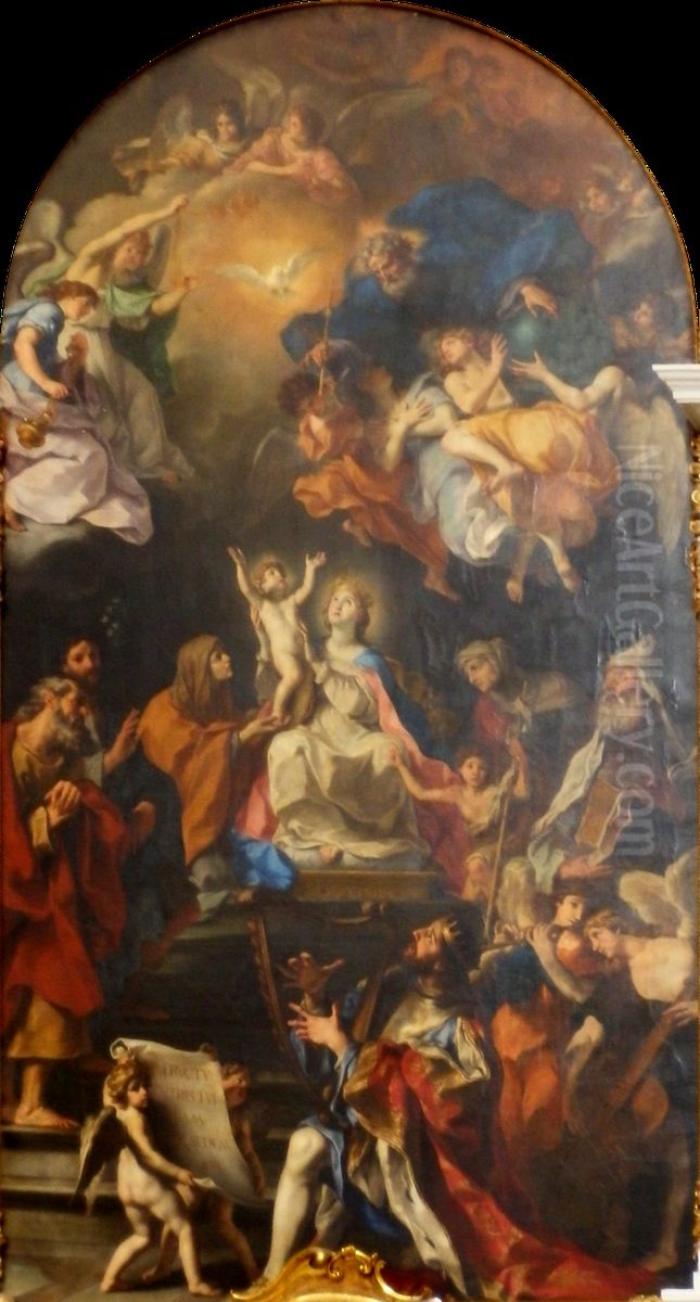 The Holy Kinship Oil Painting by Carlo Cignani