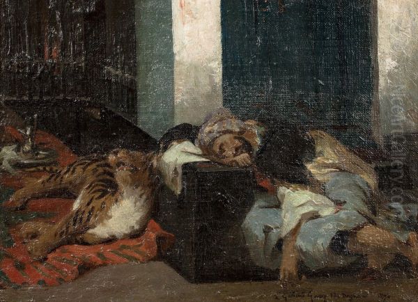 The rest, study Oil Painting by Pascal Dagnan-Bouveret