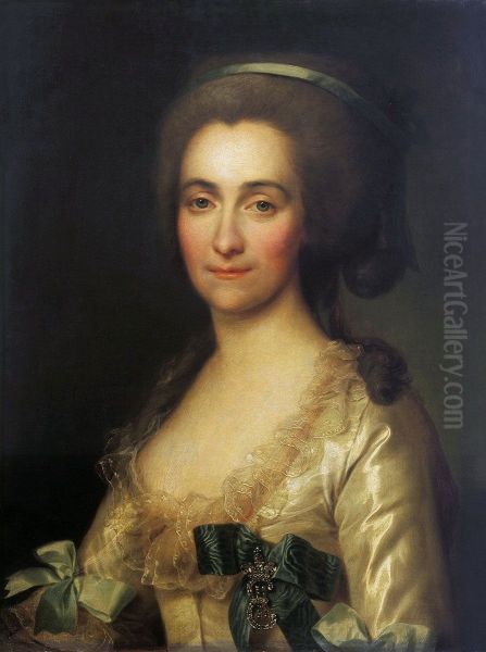 Portrait of E.A. Vorontsova Oil Painting by Dmitry Levitzky