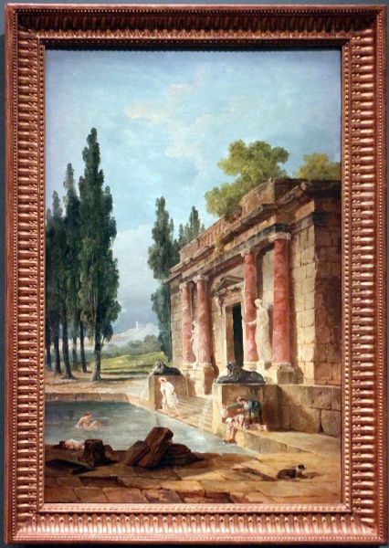 bagnante Oil Painting by Hubert Robert