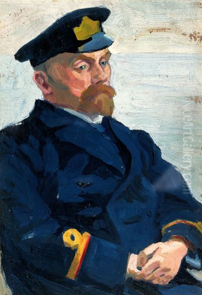 Mr George H. Wilsmore, Commissioned Ward Master. Oil Painting by Jan Gordon